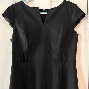 ANTONIO MELANI Black Pinstriped Dress